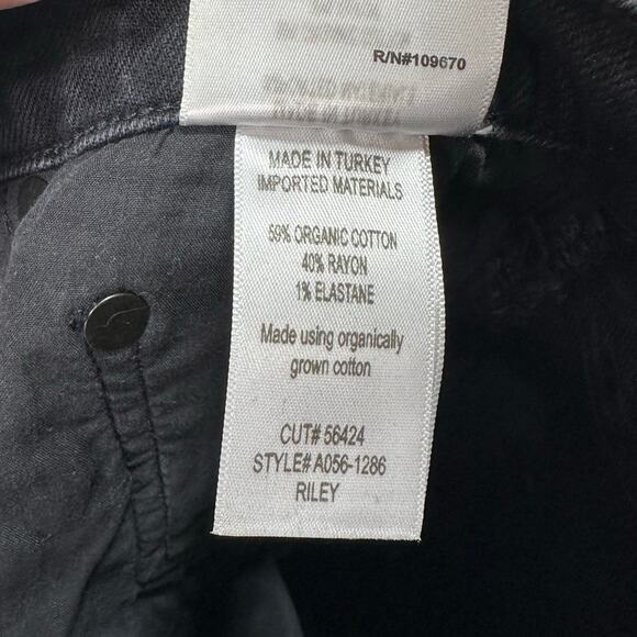 AGOLDE Riley High Rise Straight Crop Jeans in Panoramic Black size 25 - Picture 7 of 8